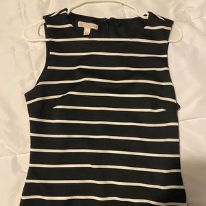 Black and white stripped dress